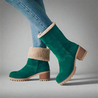 Mara | Faltbare Wollstiefel für höchsten Komfort – Grün