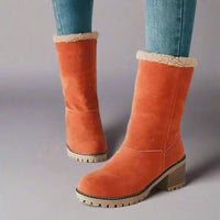 Mara | Faltbare Wollstiefel für höchsten Komfort – Orange