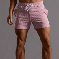 Ludwig Gestreifte hosen mit Kordelzug – Rosa