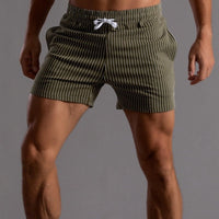 Ludwig Gestreifte hosen mit Kordelzug – Grün
