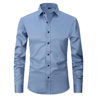 Felix™ - Knitterfreies Hemd – Blau
