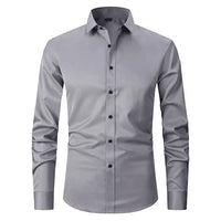 ASGER - KNITTERFREIES HEMD – Grau