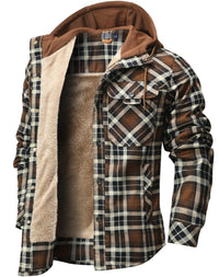 Avraham - Langärmelige Kapuzen Jacke Mit Tasche – Braun