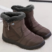 Klephira | Wasserdichte Winter-Schneestiefel für Damen - mit kuscheligem Fleece gefüttert – Browness
