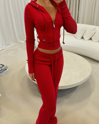 Audrina™ Weiche Alltagskleidung – Rot