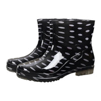 Martina | Bunte Wasserdichte Gummistiefel – Schwarz