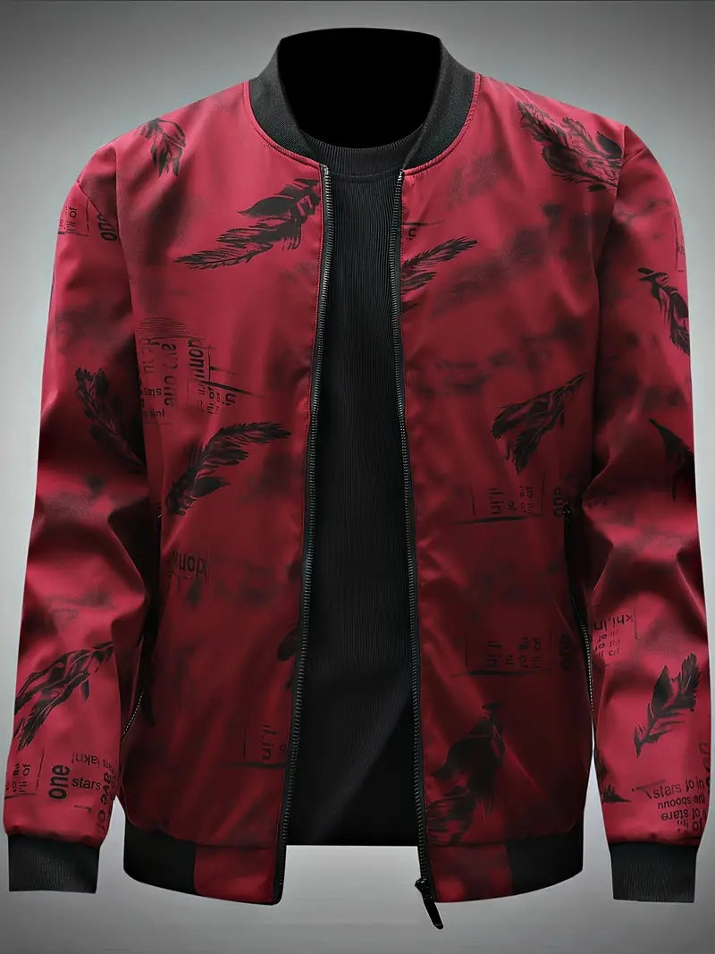 Shiraven | Federn Muster Allover Print Design Trainingsjacke