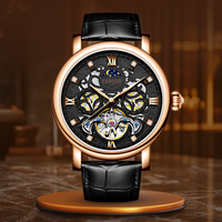 GERALD® MECHANISCHE AUTOMATIK-ARMBANDUHR AUS LERNCHE – Schwarzgold
