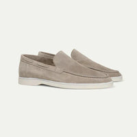 Luca Wildleder-Slipper in Taupe – Hellbeige