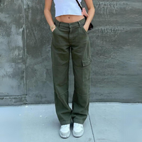 Marta | Damen Leinen Cargo Hose – Leinenhose Cargo Lässig für Alltag 2026 – Olivgrün