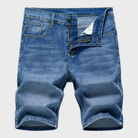 Herren Gerade Geschnitten Kurze Hosen – Blau