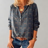 Ianthe | Vintage Damen-Bluse – Blau