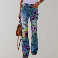 Blaire | Jeans mit hoher Taille und Schlag – Lila Roses