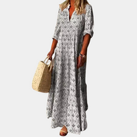 Cristina | Elegantes und bequemes fließendes Kleid für Frauen – Grau