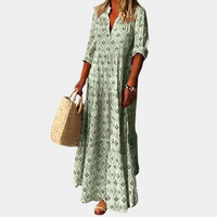Cristina | Elegantes und bequemes fließendes Kleid für Frauen – Grün