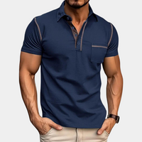 Poloshirt für Herren - Stilvolles Poloshirt mit kurzen Ärmeln für den Sommer – Marine
