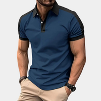 Poloshirt für Herren - Slim Fit Poloshirt für den Sommerurlaub – Marine