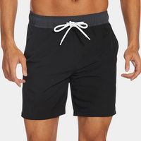 Herren Badeshorts Mit Kordelzug | Sommer – Schwarz