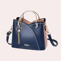 Stilvolle Damenhandtasche | Abnehmbarer Schultergurt – Dunkelblau