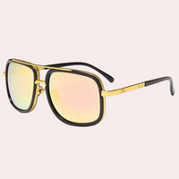 Stilvolle polarisierte Sonnenbrille für Herren | UV-Schutz – Rosa