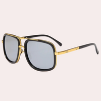 Stilvolle polarisierte Sonnenbrille für Herren | UV-Schutz – Silber