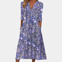 Blumenrobe für Frauen – Königsblau