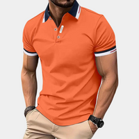 Poloshirt für Herren - Sommerliches Poloshirt in Orange – Orange