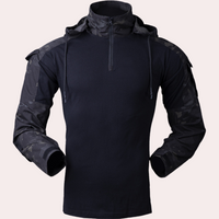 Sommerjacke für Herren - Leichte Camo Outdoorjacke mit Kapuze – Dunkle Nacht