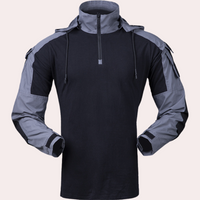 Sommerjacke für Herren - Leichte Camo Outdoorjacke mit Kapuze – Grau