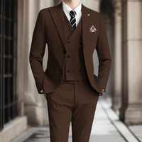 3-teiliger Slim Fit Hochzeitsgastanzug Für Herren | Elegant – Braun