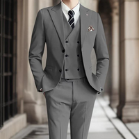 3-teiliger Slim Fit Hochzeitsgastanzug Für Herren | Elegant – Grau
