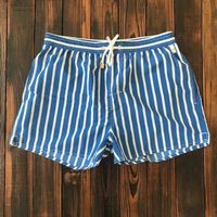 Gestreifte Badeshorts Mit Kordelzug Für Herren | Stilvoll – Blau