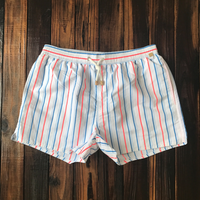 Gestreifte Badeshorts Mit Kordelzug Für Herren | Stilvoll – Weiß