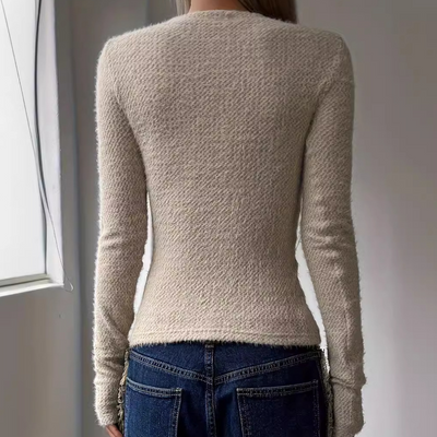 Reisela | Minimalistischer, warmer Strickpullover für Damen