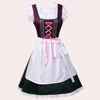 Damen Lila Oktoberfest Dirndl Kleid – Lila