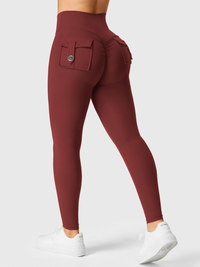 Zerovix | Atmungsaktive Leggings für Damen Sommer Fit – Burgunderrot