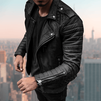 Die stylische und einzigartige Lederjacke - JACK – Schwarz