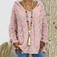 Heidi-Mode | Gestrickter Hoodie – Rosa