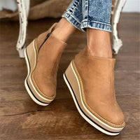 Carmen - Damen Stiefeletten mit Blockabsatz und Reißverschluss – Beige