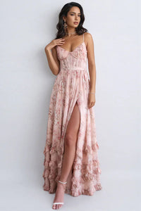 Savenora | Elegantes fließendes Sommerkleid – Rosa