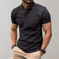 Leo - Elegantes Freizeit-Poloshirt – Schwarz