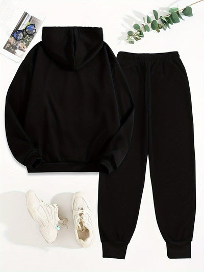 Bequemer Damen-Trainingsanzug mit Kapuze für Herbst und Winter