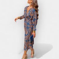 Nachhaltiges Elegantes Damen Kleid – Blau