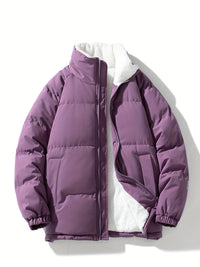 Wasserdichte Fleece Winterjacke für Damen | Wärmend & Winddicht für Outdoor-Aktivitäten – Flieder