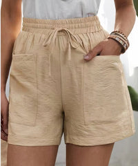 Lotta | Luftige Paperbag-Shorts – Khaki