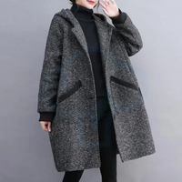 Damen Wintermantel mit Kapuze - Bequem, Warm und Stylish – Grau