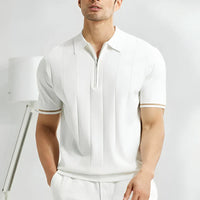 JUSTUS - POLOSHIRT MIT REISSVERSCHLUSS – Weiß