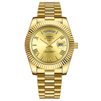 Elegante Herren Armbanduhr mit Datum – Gold