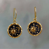 Ohrringe mit Sonne und Mond in Gold und Silber – Gold
