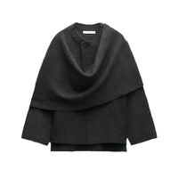 Sylvi | Warmer Oversize-Mantel – Dunkelgrau